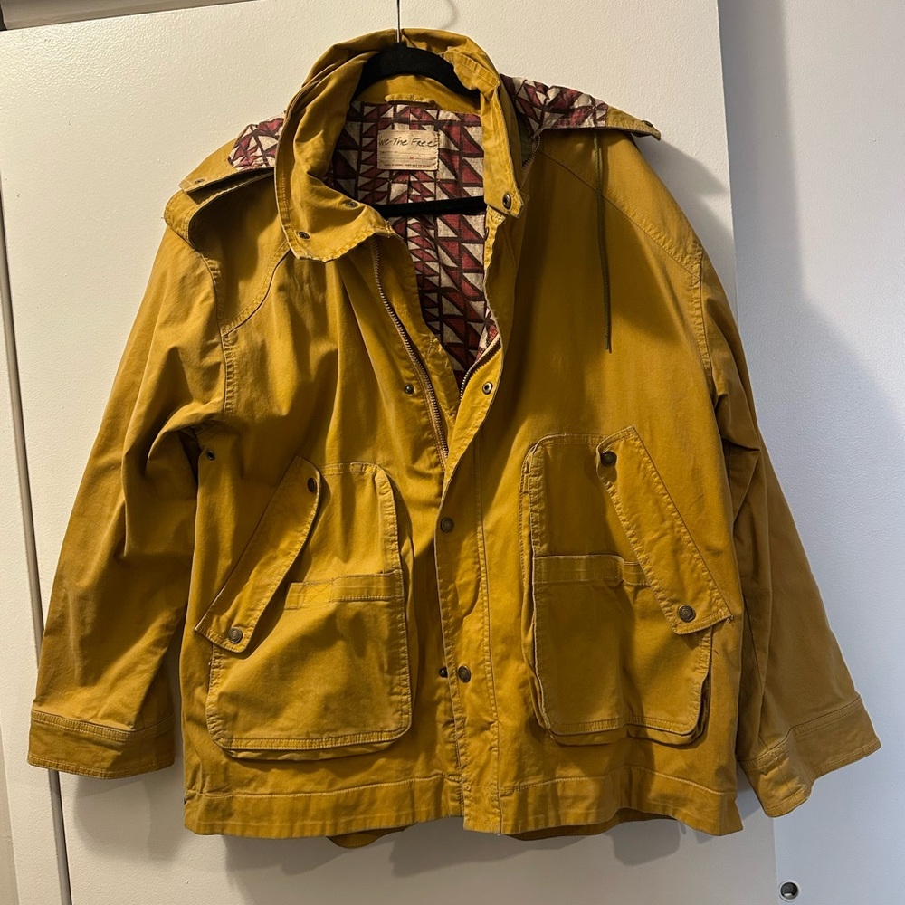 Free People We The Free Mustard Military Jacket